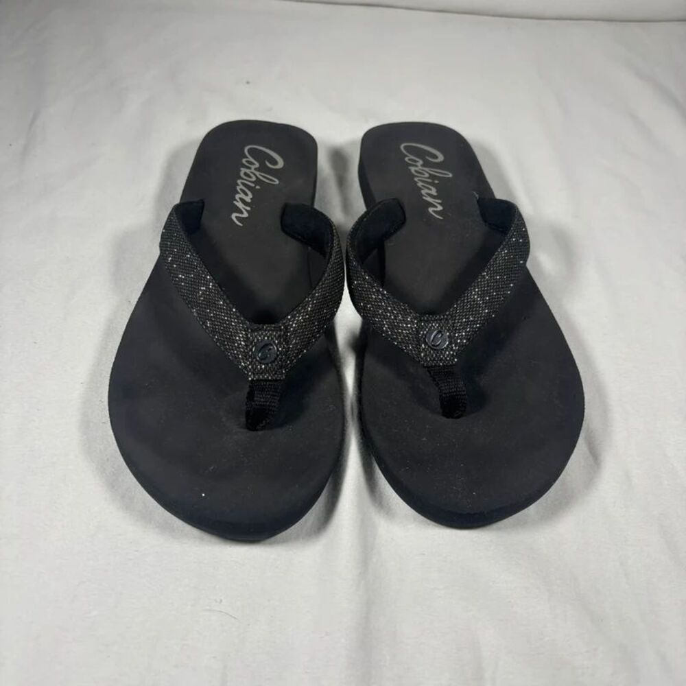 Cobian Black Sparkle Flip Flops Size 5.5-6 Women’s Thong